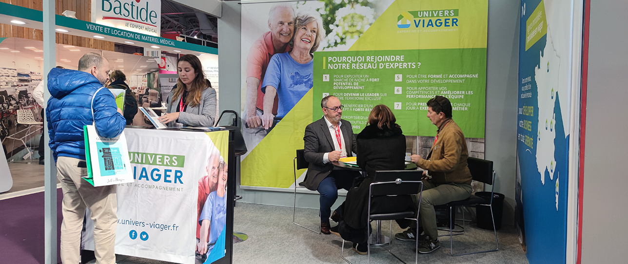 Stand Univers Viager à Franchise Expo Paris 2022