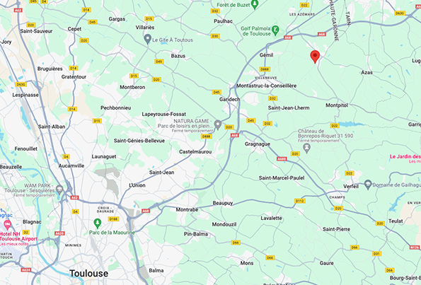 Carte du secteur concessionnaire Toulouse Haute Garonne