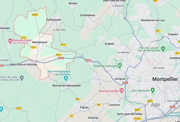 Carte de France Montpellier