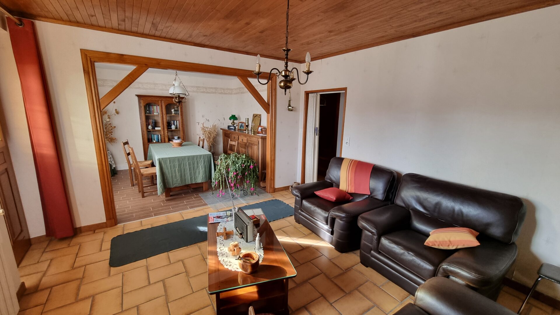 Salon salle à manger Saint Martin Valmeroux Maison Viager occupé