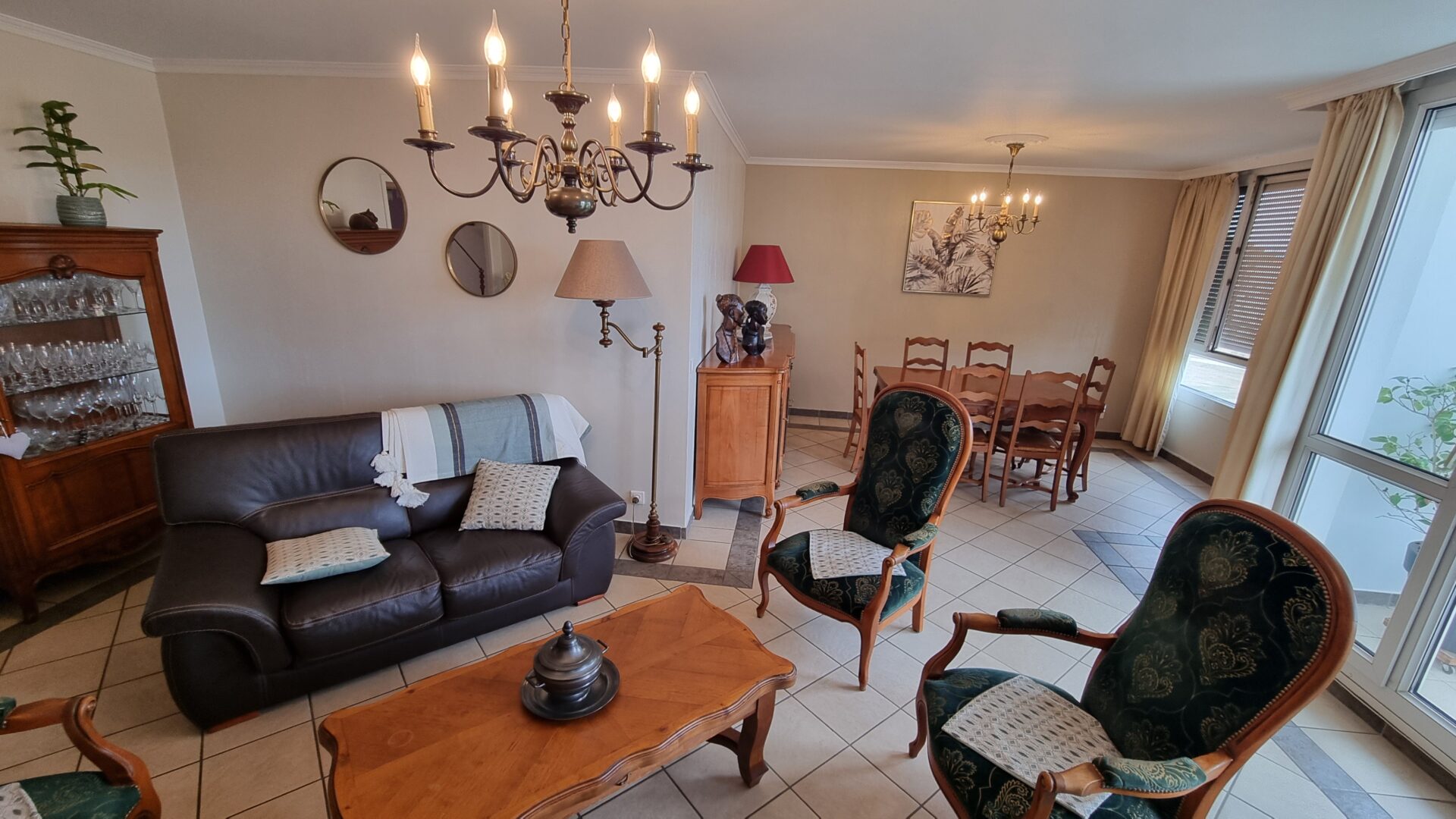 salon salle à manger appartement viager occupé Roanne La Chapelle