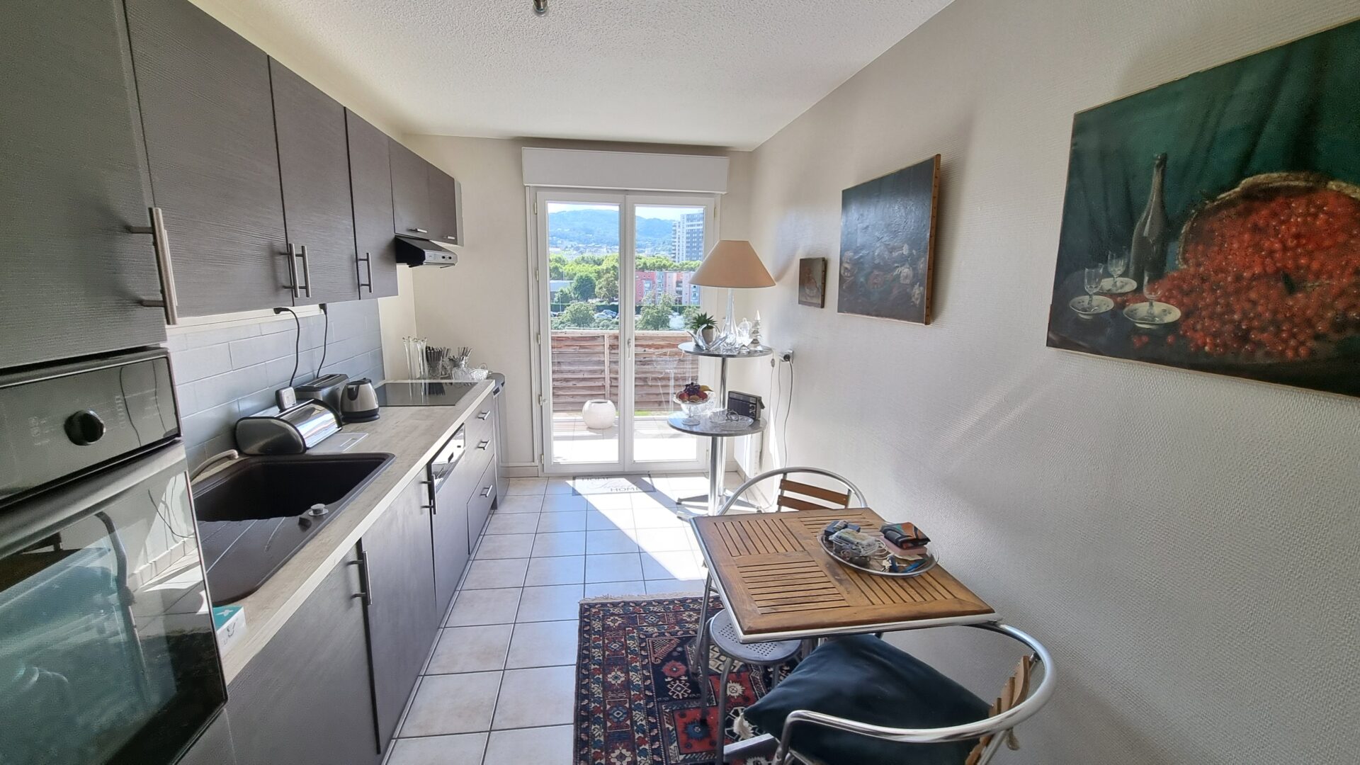 cuisine vue terrasse derniere etage appartement viager occupé clermont ferrand
