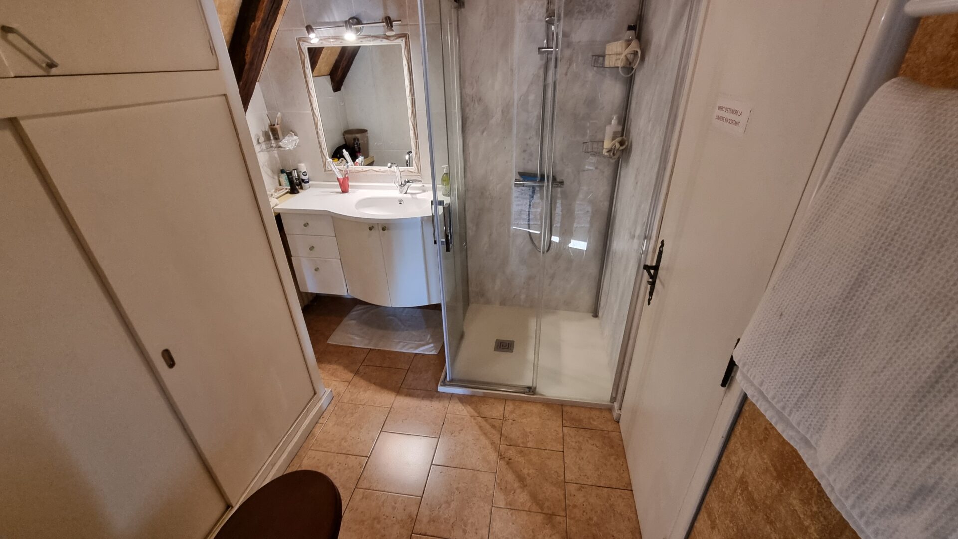 Salle d'eau etage Maison viager occupé Salins 15200