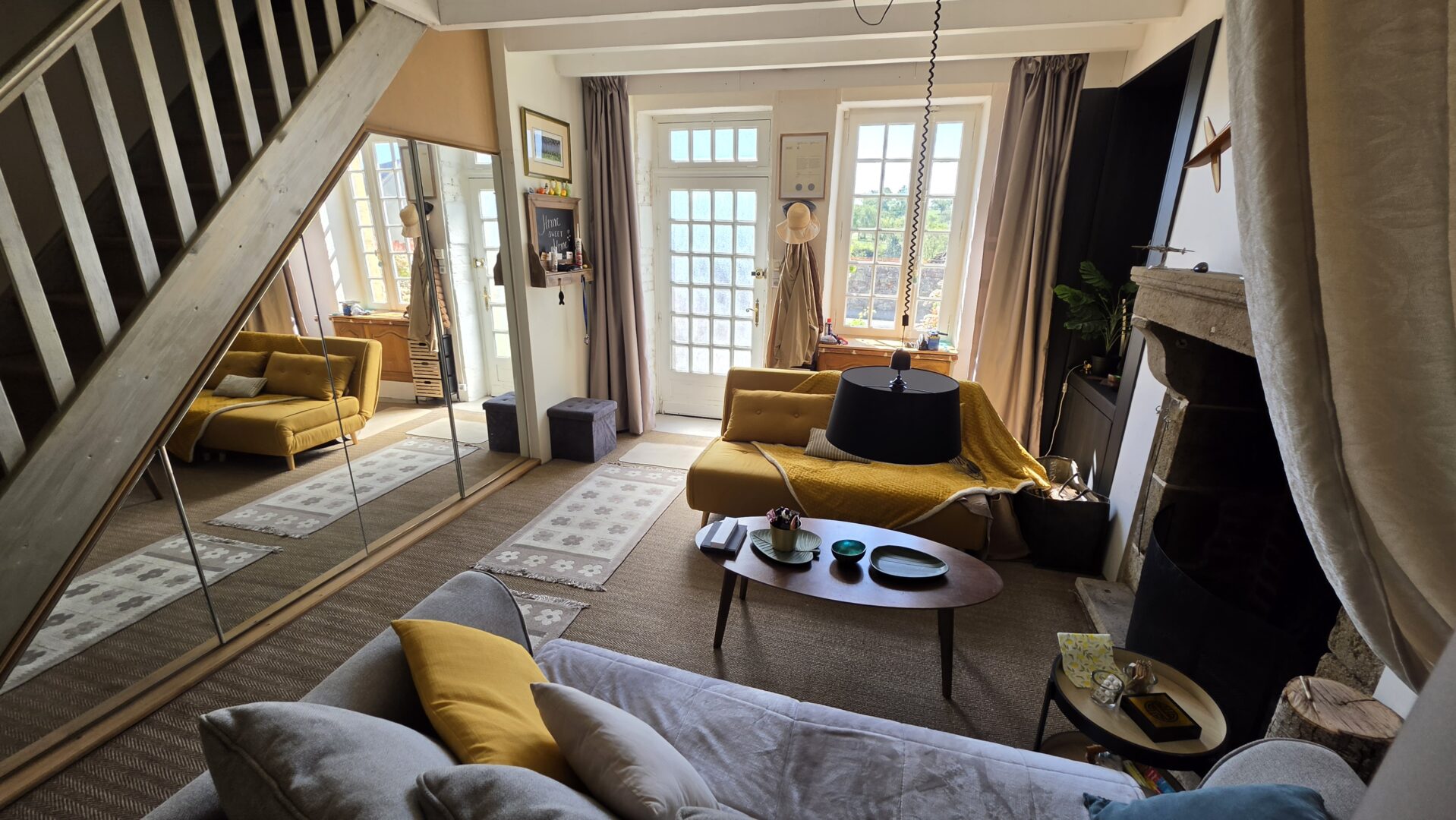 entrée séjour Maison viager occupé Murat 03390