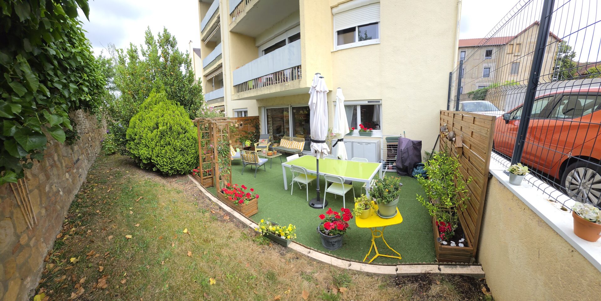 terrasse vue immeuble Appartement viager occupé Moulins 03000
