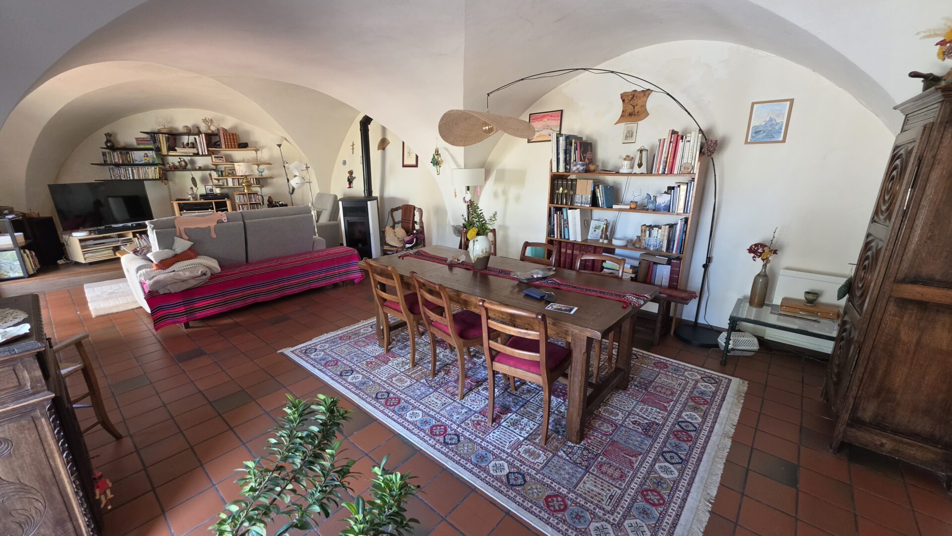 salle à manger salon maison viager occupé Saint Vincent Lavelle 63320