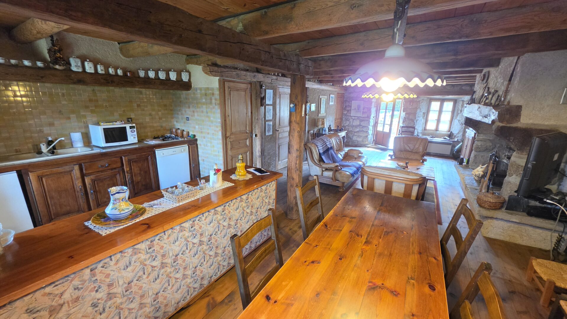 sallle à manger salon Maison Viager occupé CHAUDEYRAC 48170